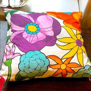 Allison Eden 16” floral pillows with velvet back